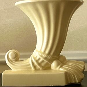 Genuine McCoy Vintage Pottery Cornucopia Vase